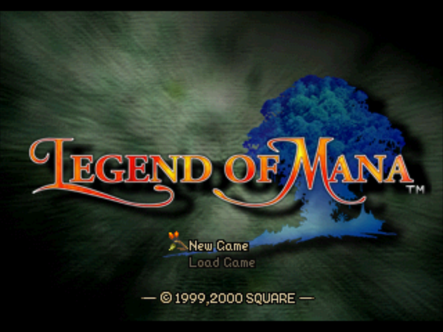Legend of Mana title screen for Playstation